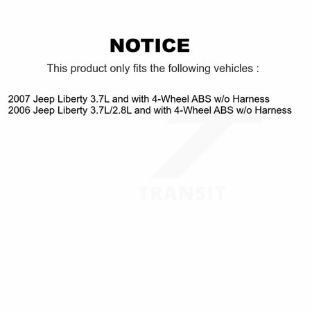 Mpulse Rear ABS Wheel Speed Sensor For Jeep Liberty w o Harness SEN-2ABS0470